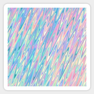 Psychedelic Funky Boho Colorful Digital Abstract Wave Pattern Sticker